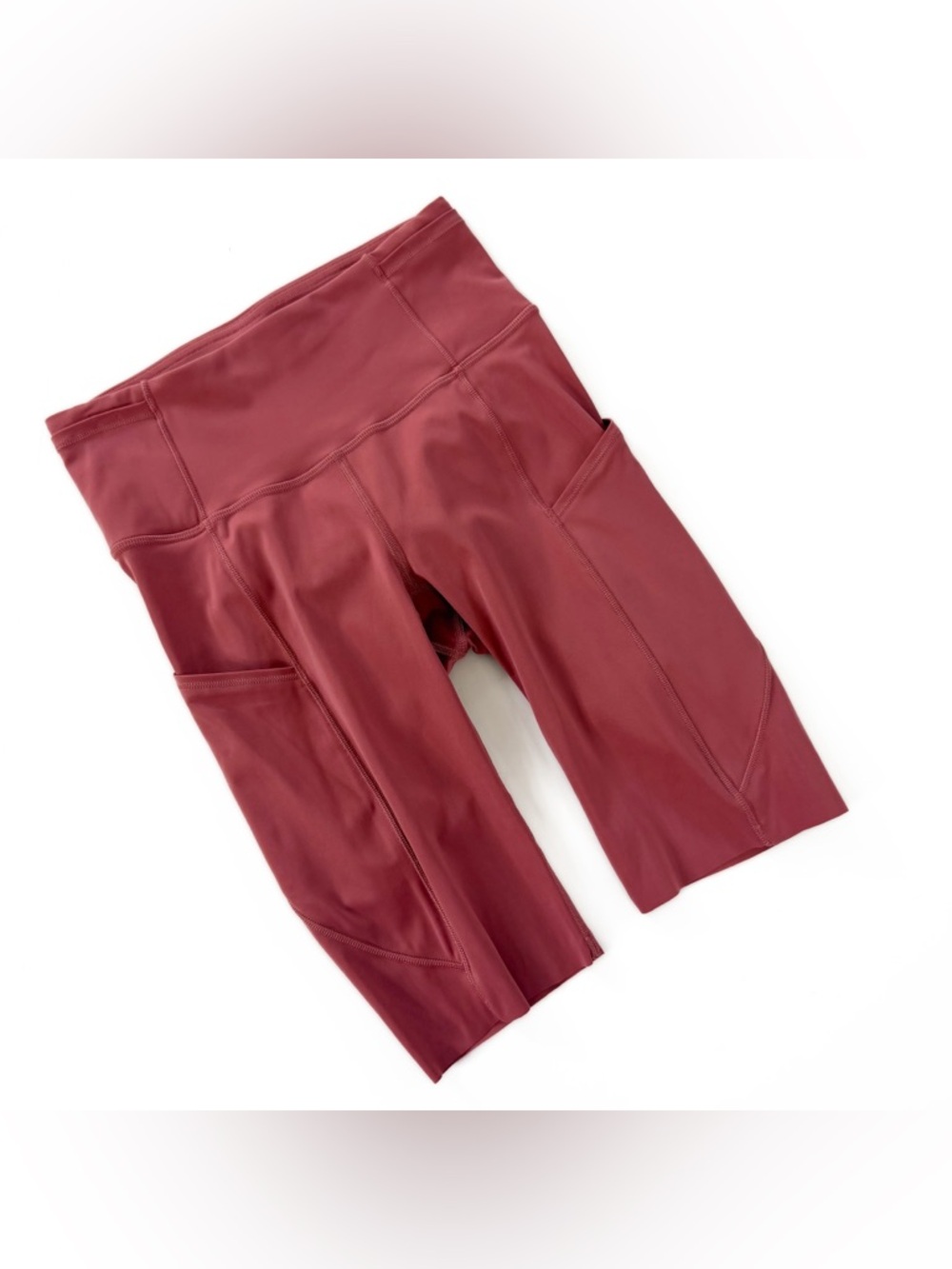 Lululemon Shorts Womens Size 4 Mauve Pink High Rise Biker
